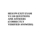 HESI PN EXIT EXAM V3 110 QUESTIONS AND ANSWERS Verified.