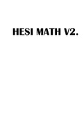 HESI MATH V2