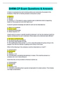 SHRM-CP Exam Questions & Answers 2022.