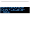 Roach’s Introductory Clinical Pharmacology 11th edition Test Bank [With All Chapter Titles