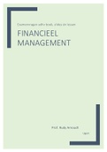 Potentiële examenvragen Financieel management adhv slides, boek én benadrukkingen in de les van Rudy Aernoudt