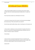 Critical Care &lpar;HESI&rpar;