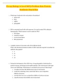 PA 195 Biology A-Level MCQ-Problem-Sets-Protein-Synthesis-Dna & Rna