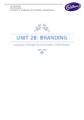 2022 Distinction : Unit 28 - Branding Learning Aim A
