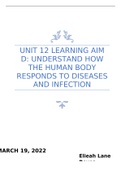 BTEC APPLIED SCIENCE: Unit 12D Defence against diseases 