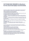 CAT EXAM 2022 GRADED A&plus;&lpar;Questions for the actual test&semi;highly recommended&rpar;