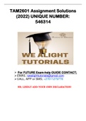 TAM2601 ASSIGNMENT GUIDE FOR YEAR 2026 CALL 