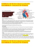 COMPLEX CR NR 341 Critical Care EXAM 2 CHAMBERLIN  COLLEGE OF NURSING 