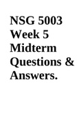 NSG 5003 Week 5 Midterm Exam &lpar;Latest 2022&rpar;
