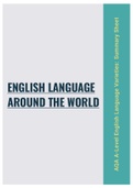 AQA A Level English Language: Varieties - English Around The World Theories