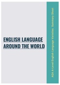AQA A Level English Language&colon; Varieties - English Around The World Theories