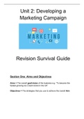BTEC Level 3 Business Unit 2: Developing a Marketing Campaign Revision guide 