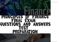 PRINCIPLES OF FINANCE FINAL EXAM QUESTIONS AND WELL EXPLAINED CORRECT ANSWERS