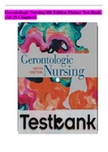 Gerontologic Nursing 6th Edition Meiner Test Bank (All 29 Chapters)