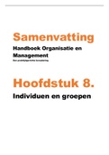 Handboek Organisatie en Management Hoofdstuk 8 