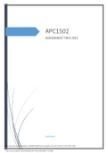 APC1502 ASSIGNMENT 2 2022