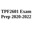 TPF2601 Exam Prep 2020-2022