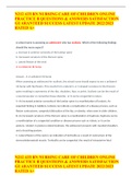 N212 ATI RN NURSING CARE OF CHILDREN ONLINE PRACTICE B QUESTIONS & ANSWERS SATISFACTION GUARANTEED SUCCESS LATEST UPDATE 2022&sol;2023 RATED A&plus; 