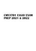 CMY3701 ESSAY EXAM PREP 2021 & 2022