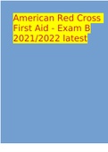 American Red Cross First Aid - Exam B 2021&sol;2022 latest