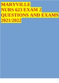 Exam 3 NURS 623 100 QUESTIONS AND VERIFIED ANSWERS 2023 COMPLETE.  2 Exam (elaborations) MARYVILLE NURS 623 EXAM 2 QUESTIONS AND EXAMS 2021/2022  3 Exam (elaborations) NURS 623 Exam 1