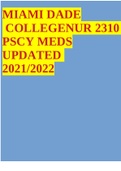 MIAMI DADE COLLEGENUR 2310 PSCY MEDS UPDATED 2021/2022