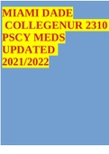 MIAMI DADE COLLEGENUR 2310 PSCY MEDS UPDATED 2021&sol;2022