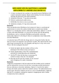 MED-SURGE HESI RN QUESTIONS & ANSWERS 100&percnt;CORRECTLY VERIFIED 2022 &lpar;RATED A&plus;&rpar;