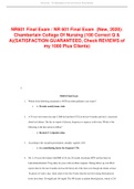 NR601 Final Exam / NR 601 Final Exam (New, 2020): Chamberlain College Of Nursing (100 Correct Q & A)(SATISFACTION GUARANTEED, Check REVIEWS of my 1000 Plus Clients)