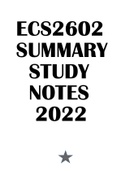 ECS2602 SUMMARY  STUDY  NOTES  2022
