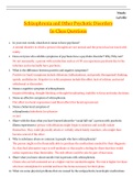 Schizophrenia and Other Psychotic Disorders  In-Class Questions and all correct Answers