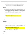 NURS 6541 Week 6&vert;&vert;  Advance practice care of children and adolescents&vert;&vert; Quiz Complete - &lpar;with correct answers&rpar; Graded A&plus;