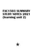 FAC1503 SUMMARY STUDY NOTES 2021 (learning unit 2)