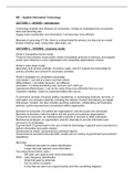 Lecture Notes INF 20806
