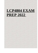 LCP4804 EXAM PREPARATION 2022 