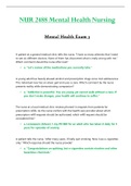 Exam 3  - NUR2488 / NUR 2488 (Latest 2022 / 2023) : Mental Health Nursing - Rasmussen