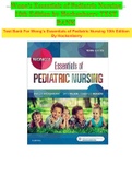 Test Bank For Wong’s Essentials of Pediatric Nursing 10th Edition By Hockenberry