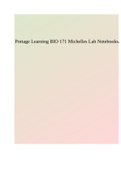 Portage Learning BIO 171 Michelles Lab Notebooks.