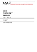 AQA GCSE CHEMISTRY Higher Tier Paper 2H 2021 MARK SCHEME