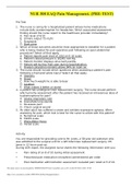 NUR 308 EAQ Pain Management&period; &lpar;PRE-TEST&rpar;