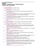  Chapter 3. Doing Business in Global Markets Practice Test study guide 
