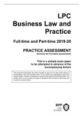 LPC Business Law and Practice Examination Paper I
