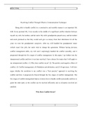  COM 325 Final Paper. Resolving Conflict Through Effective Communication Techniques. University of Arizona