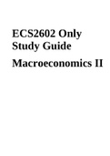 ECS2602 Only Study Guide Macroeconomics II
