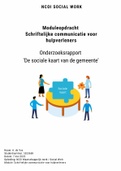 NCOI Schriftelijke Communicatie voor Hulpverleners - Social Work &lpar;2022 met nieuwe lay-out&rpar;  - Maak een Sociale Kaart - Cijfer 9 met feedback