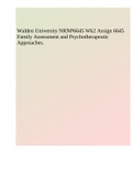 Walden University NRNP6645 Wk2 Assign 6645 Family Assessment and Psychotherapeutic Approaches.