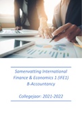 Samenvatting International Finance & Economics 1 (IFE1) Syllabus + Boek