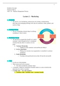 Lecture 2 Notes for Marketing - Business Management Practice (MGT 101)