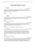 NURS 6640 Midterm Exam 2022