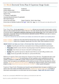 11-Week Doctoral Term Plan & Capstone Stage Goals